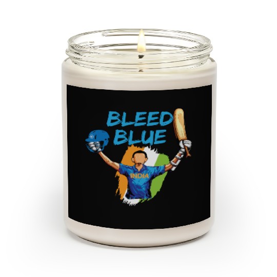 Indian Cricket Team Supporters Bleed in Blue Scented Candles