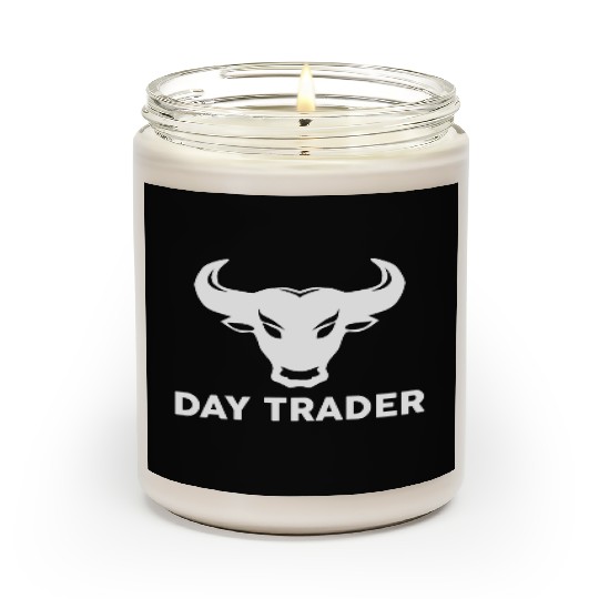 day trading stock market bull bear gift money Scented Candles