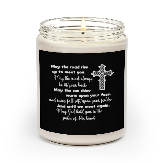 Irish Blessing with Celtic Knot Cross Scented Candles