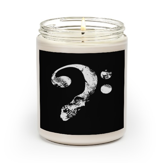 guitar bass skull bass clef osn black and white sh Scented Candles