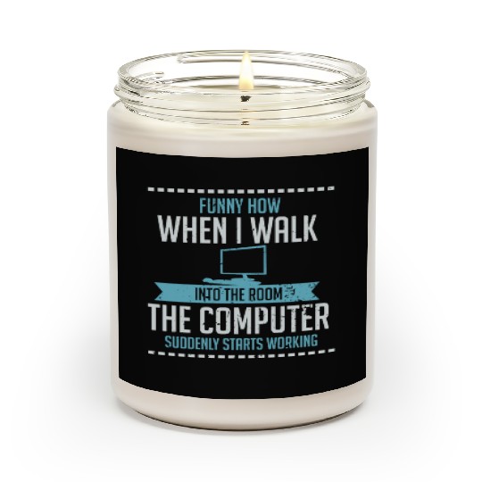 Funny Computer Geek Scented Candles: Tech Support I Software