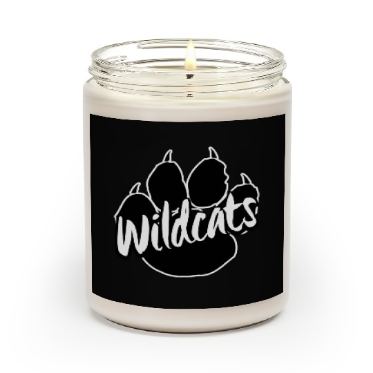 Wildcats Paw Print Back To School Spirit Mascot Scented Candles