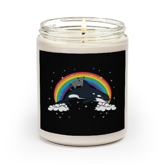 Raccoon Trash Panda Funny Orca Killer Whale Gift Scented Candles