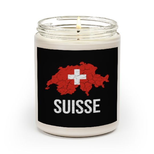 Suisse Outline Flag | Switzerland, proud Swiss Scented Candles