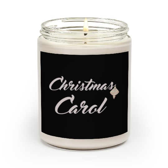 Christmas Carol with xmas decoration for Carols Scented Candles