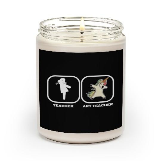 Teacher Art Teacher Unicorn Scented Candles