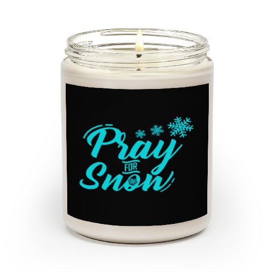 Pray for Snow Snow White Christmas Praying Scented Candles