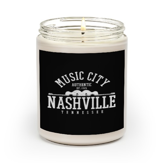 Nashville Music City Tennessee Country Music Gift Scented Candles