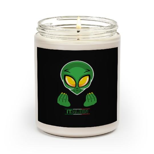 Funny Alien Italian Italy Scented Candles