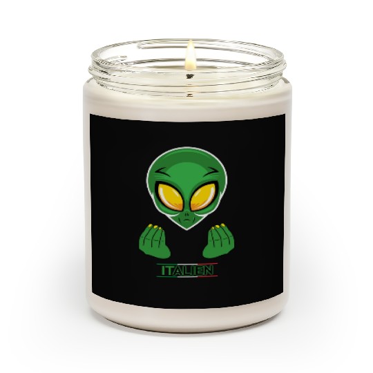 Funny Alien Italian Italy Scented Candles