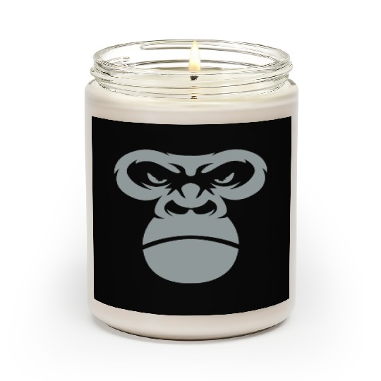 Big Gorilla Face Silverback Monkey Ape Gift Scented Candles