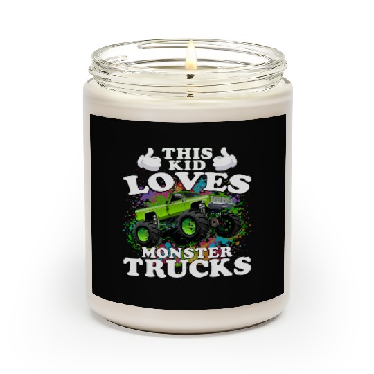 This Kid Loves Monster Trucks Scented Candles