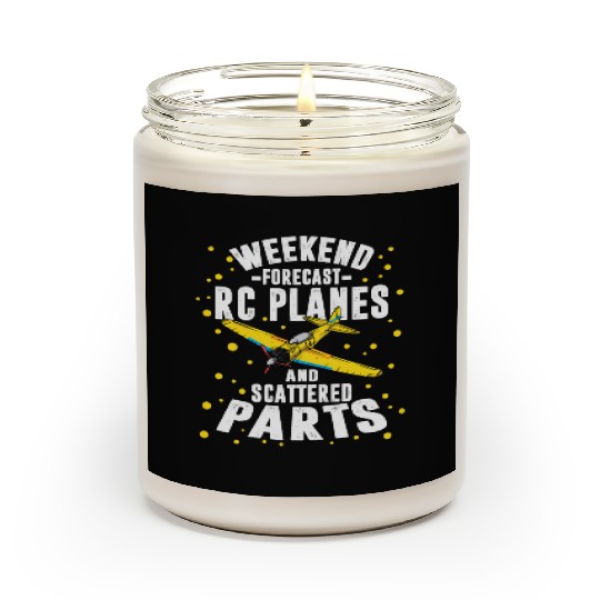 RC Plane Scattered Parts Weekend Pilot Crash Scented Candles