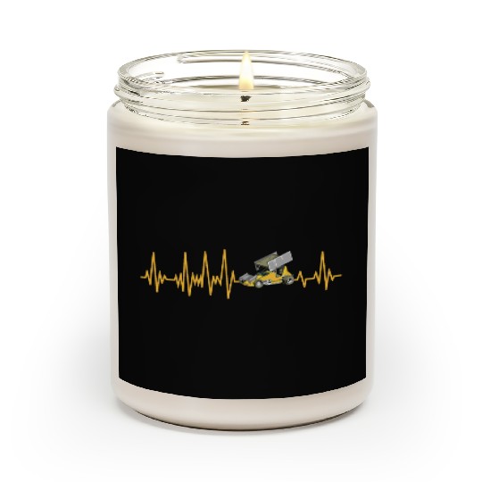 Sprint Car Racing Heartbeat Pulse Scented Candles