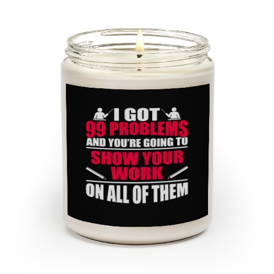 Funny Math Teacher Gift College High School Scented Candles