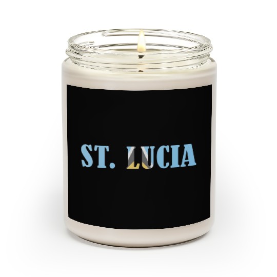 St Lucia flag Scented Candles