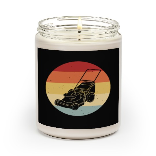 Lawn Mowing Lawn Mower Vintage Retro Scented Candles