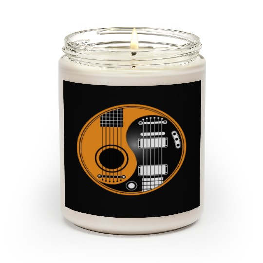 Guitar Ying Yang Scented Candles