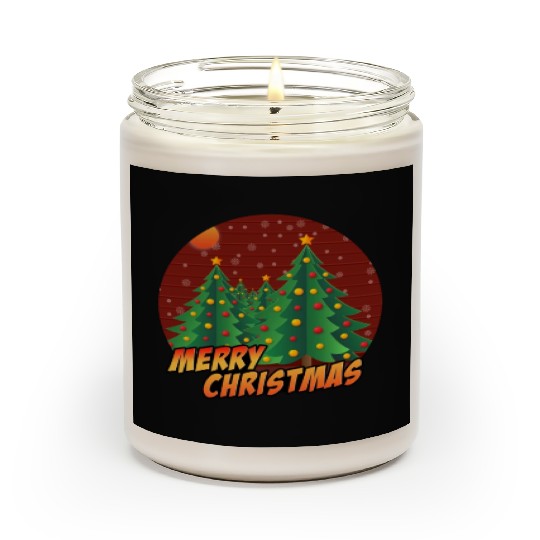 Christmas Xmas Tree Winter Snow Merry Christmas Scented Candles