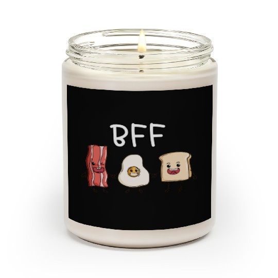 Fried egg bacon and toast best friends forever Scented Candles