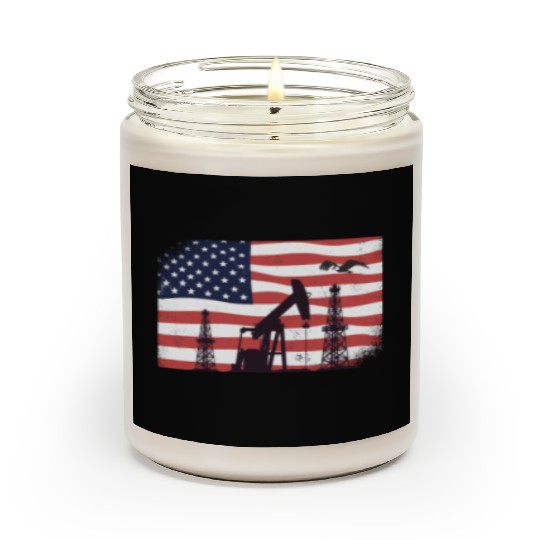 Oil Rig Worker Pump USA American Gas Oilfield Scented Candles
