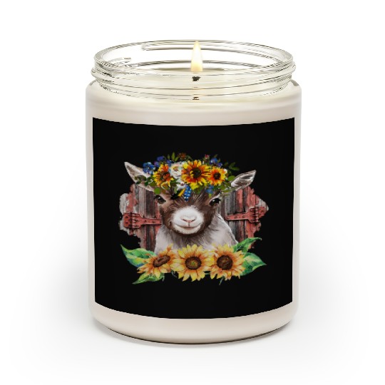 Sunflower Goat Scented Candles