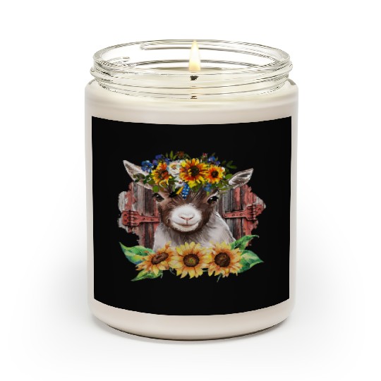 Sunflower Goat Scented Candles