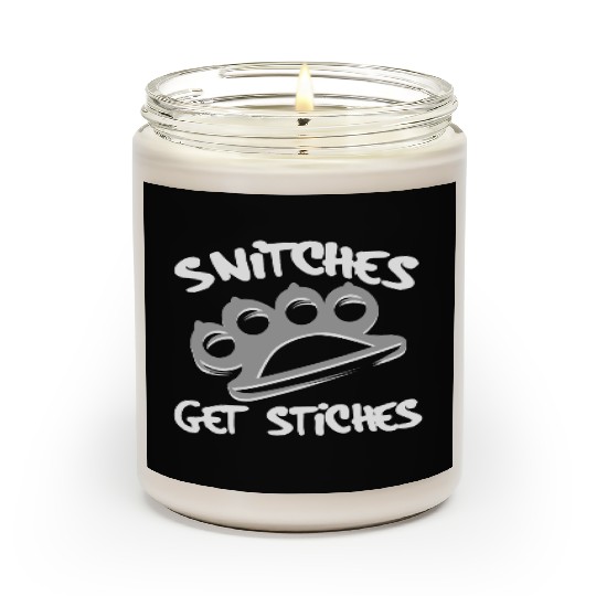 Cool Thug Life Scented Candles For Gangster "Snitches Get