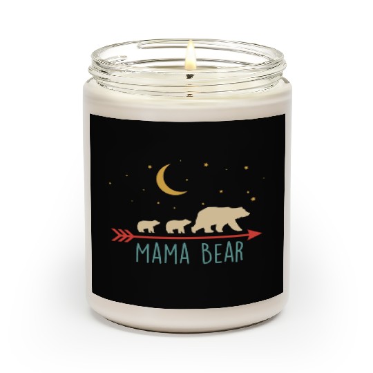 Mama Bear with 2 Cubs Retro Mother's Day Scented Candles