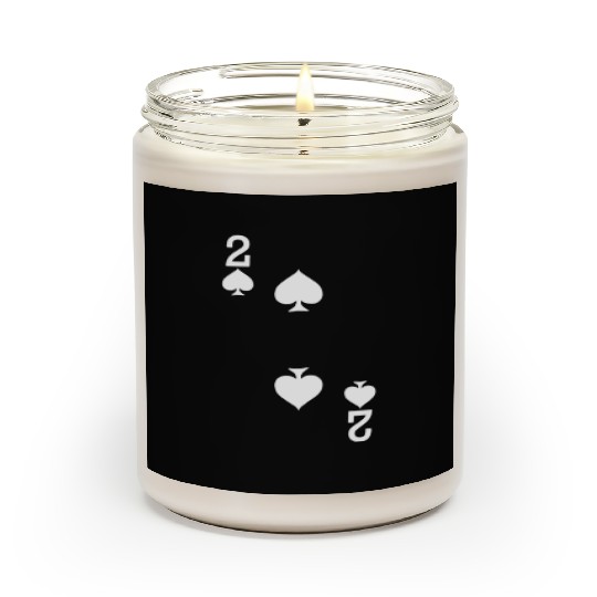 2 of Spades Playing Card Halloween Costume Scented Candles