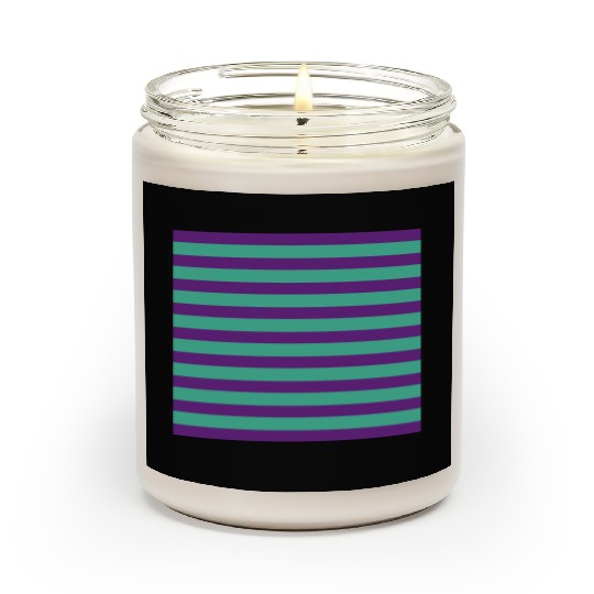Stripes Purple Green Scented Candles