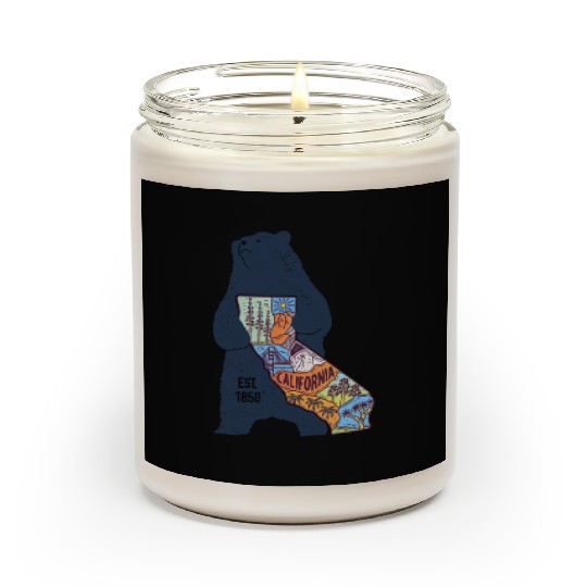 Vintage California Bear EST 1850 Scented Candles