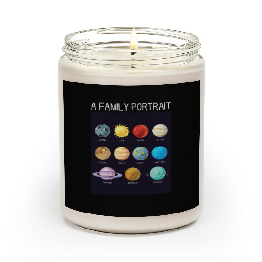 Outer Space Nerd Solar System Planets Sun Moon Scented Candles