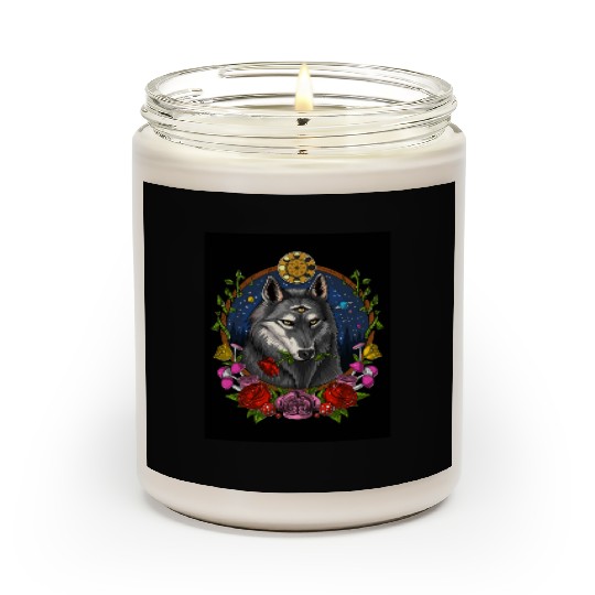 Psychedelic Wolf Scented Candles