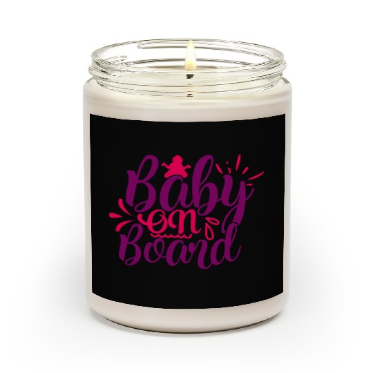 Scented Candles of maternity baby on board gift humor fun