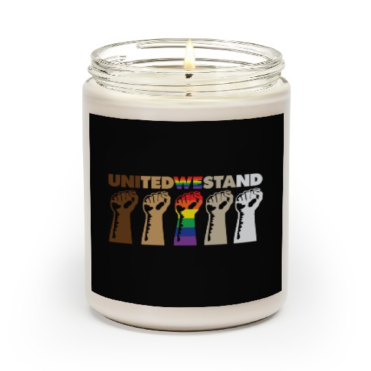 United We Stand Black Lives Matter LGBT Gay Pride Scented Candles