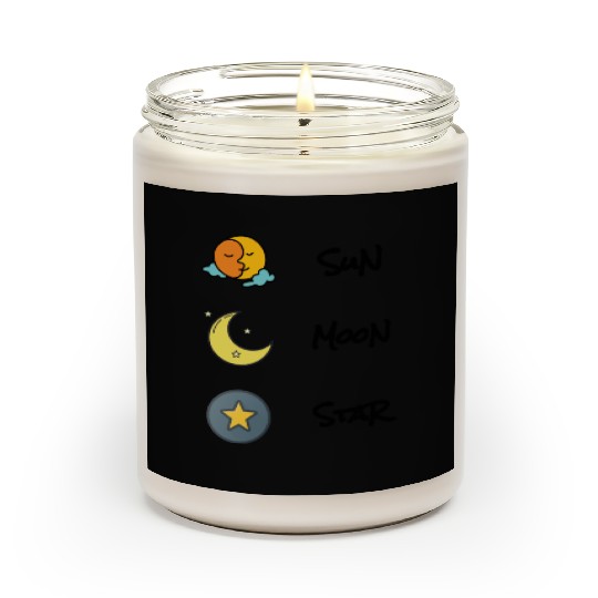 sun moon and star Scented Candles