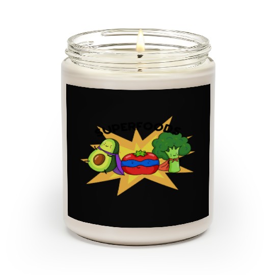 Superfoods Cute Vegetable Pun Scented Candles