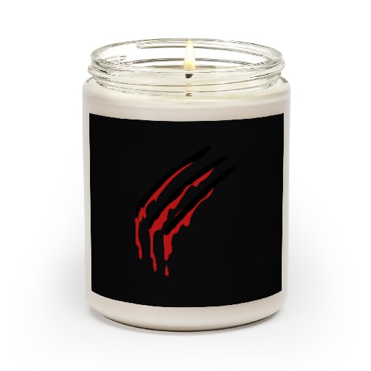 three slashes with blood werewolf Scented Candles