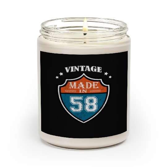 Vintage Made In 58 1958 Birthday Gift Scented Candles