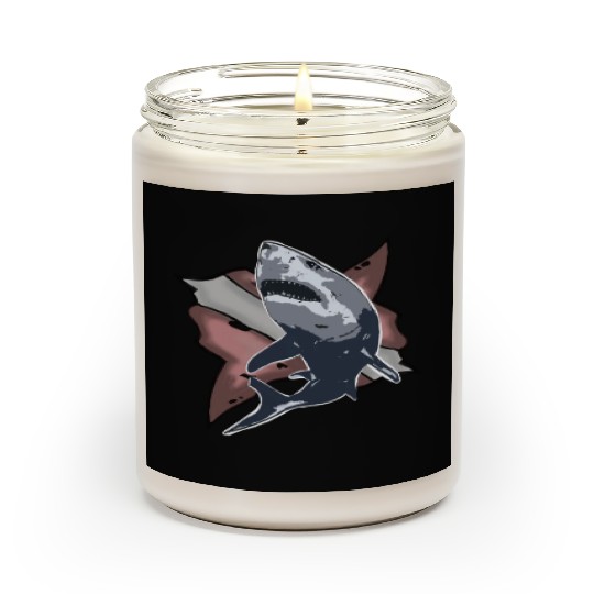 Scuba Diving Shark Gift holiday retro Scented Candles