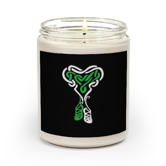 Irish Step Dancing Celtic Knot Heart Scented Candles