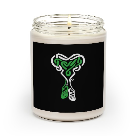 Irish Step Dancing Celtic Knot Heart Scented Candles