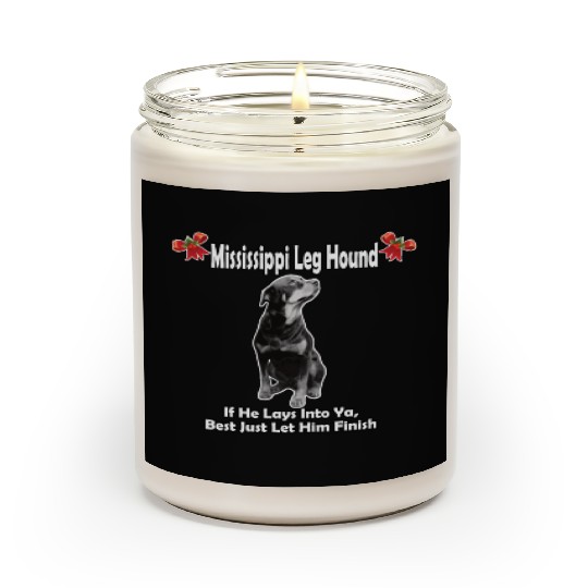 Mississippi Leg Hound Let Him Finish Christmas Scented Candles