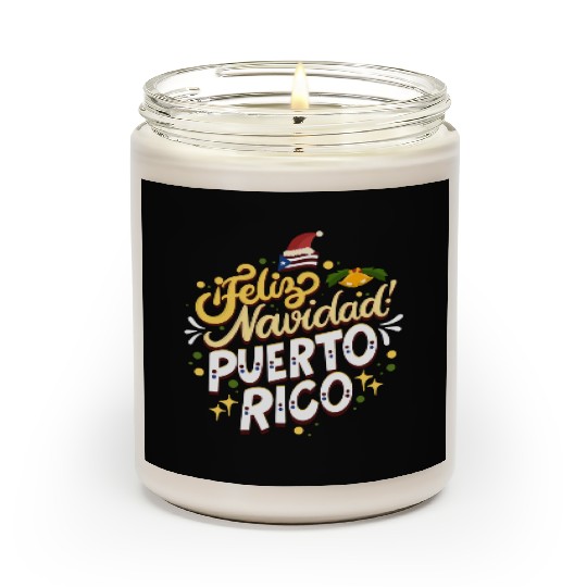 Feliz Navidad Puerto Rico - Merry Christmas Scented Candles