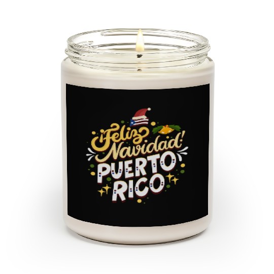 Feliz Navidad Puerto Rico - Merry Christmas Scented Candles