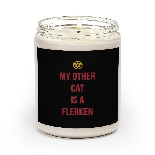 Captain Marvel My Other Cat Is A Flerken Bold Logo Scented Candles