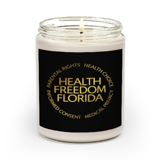 Health Freedom Florida Round Logo (Gold) Scented Candles