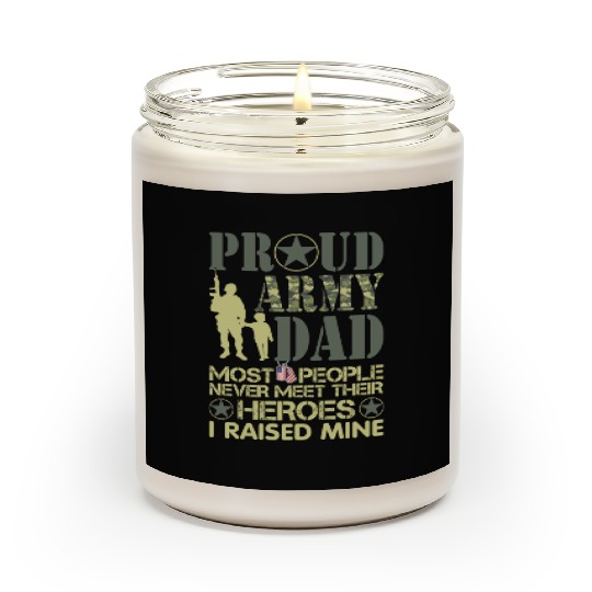 Proud Army National Guard Dad American Flag Scented Candles