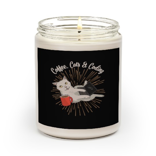 Coding Cats and Coffee Software Developer Scented Candles